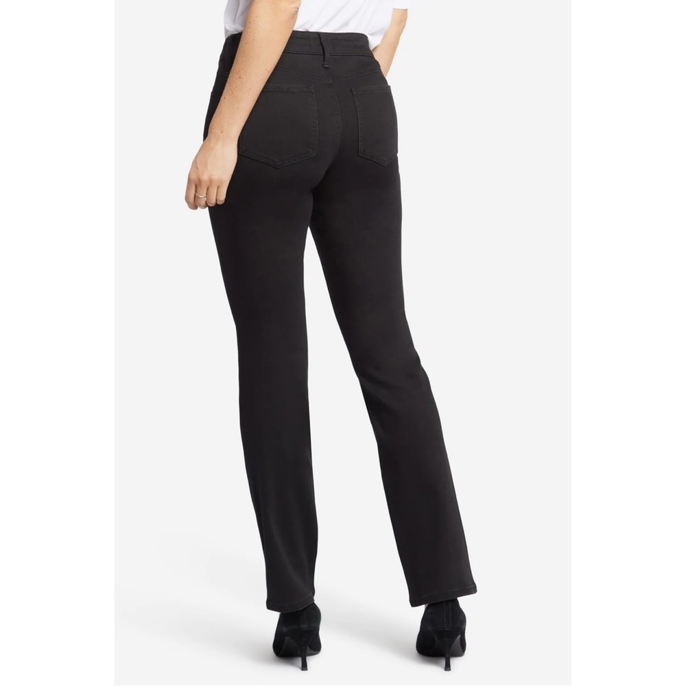 NYDJ Black Slimming Mid Rise Full Length Classic Fit Straight Leg Jeans - Picture 4 of 12